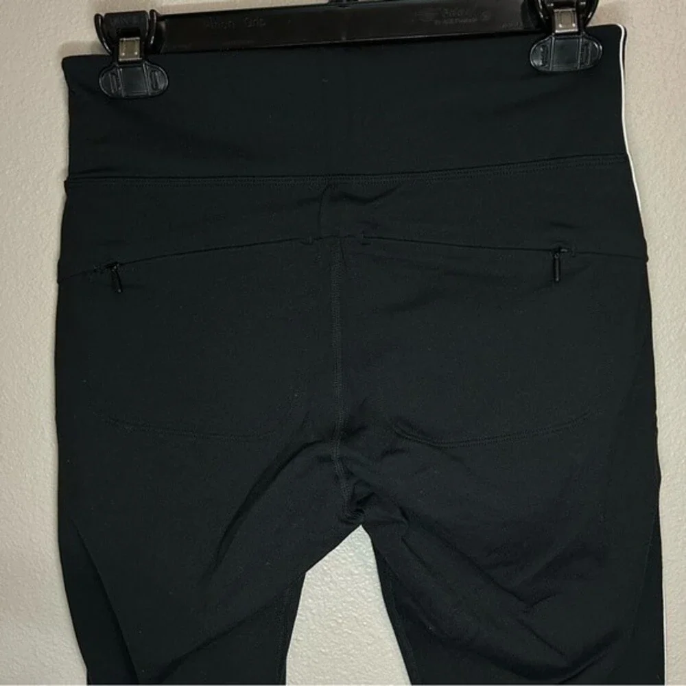 Athleta Track Tux Tight black & white athletic leggings women’s size small